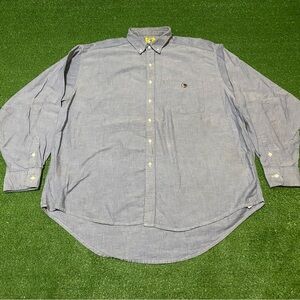 Vintage Duck Head Made in USA Blue Oxford Shirt XXL Button Down 90s Prep